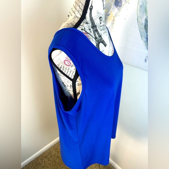 Serengeti Royal Blue Minimalist Chic Sleeveless Tank Top Size Large - Picture 4 of 9